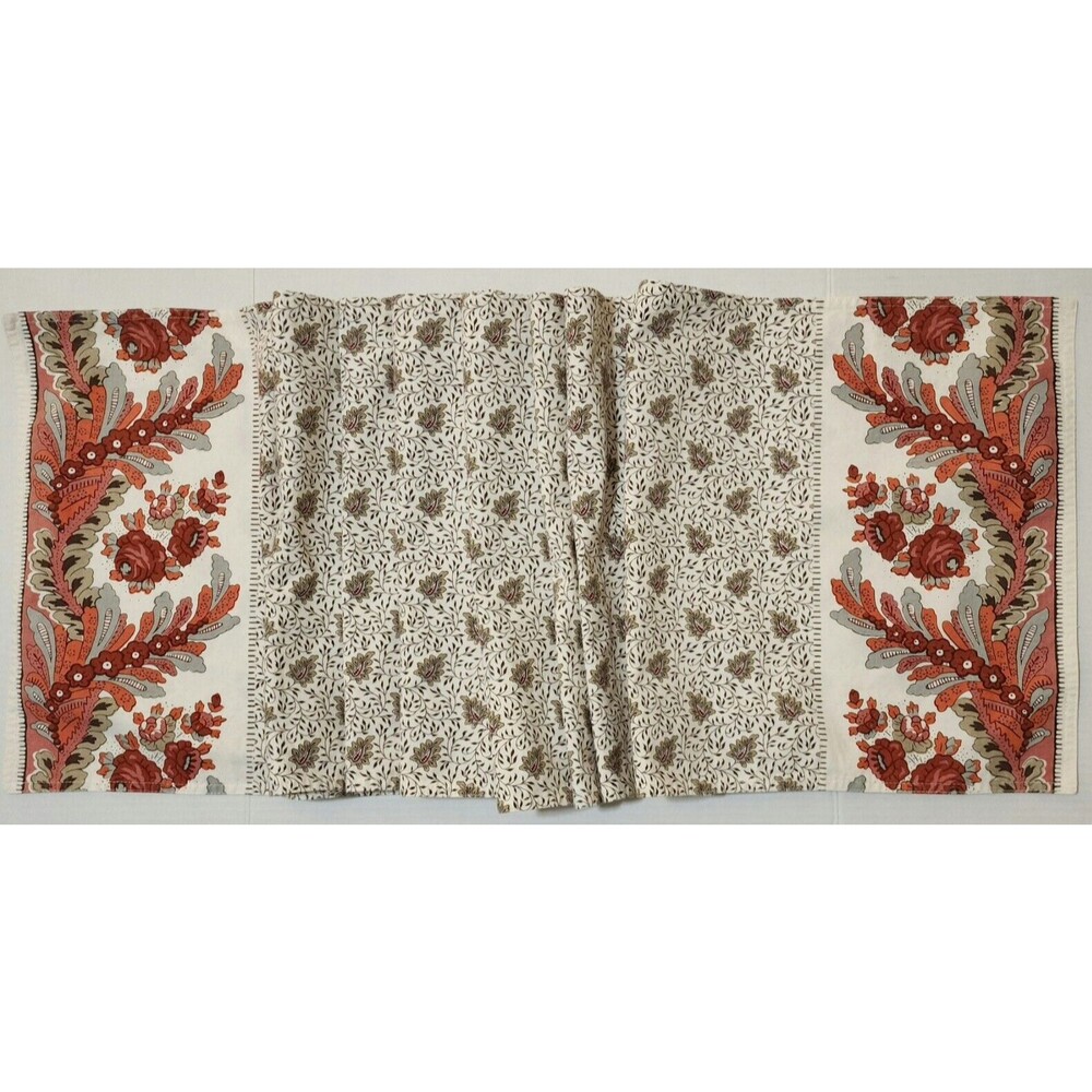 Williams Sonoma Table Runner 104" 6 Placemats Floral Paisley Cotton 7pc Set - Picture 3 of 7